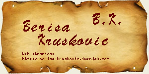 Beriša Krušković vizit kartica